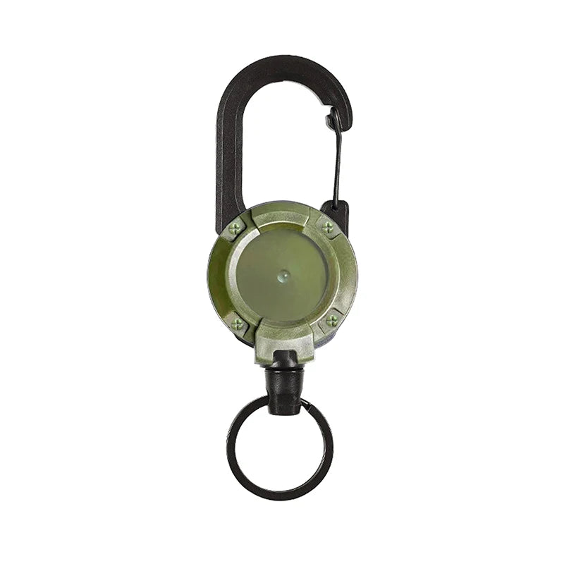 1Pcs Sporty Retractable Key Ring Anti-Theft Metal Easy-To-Pull Buckle Rope Elastic Keychain anti Lost Yoyo Ski Pass ID Card