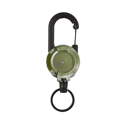 1Pcs Sporty Retractable Key Ring Anti-Theft Metal Easy-To-Pull Buckle Rope Elastic Keychain anti Lost Yoyo Ski Pass ID Card
