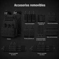 Chaleco Táctico de Entrenamiento MOLLE con Liberación Rápida y Accesorios