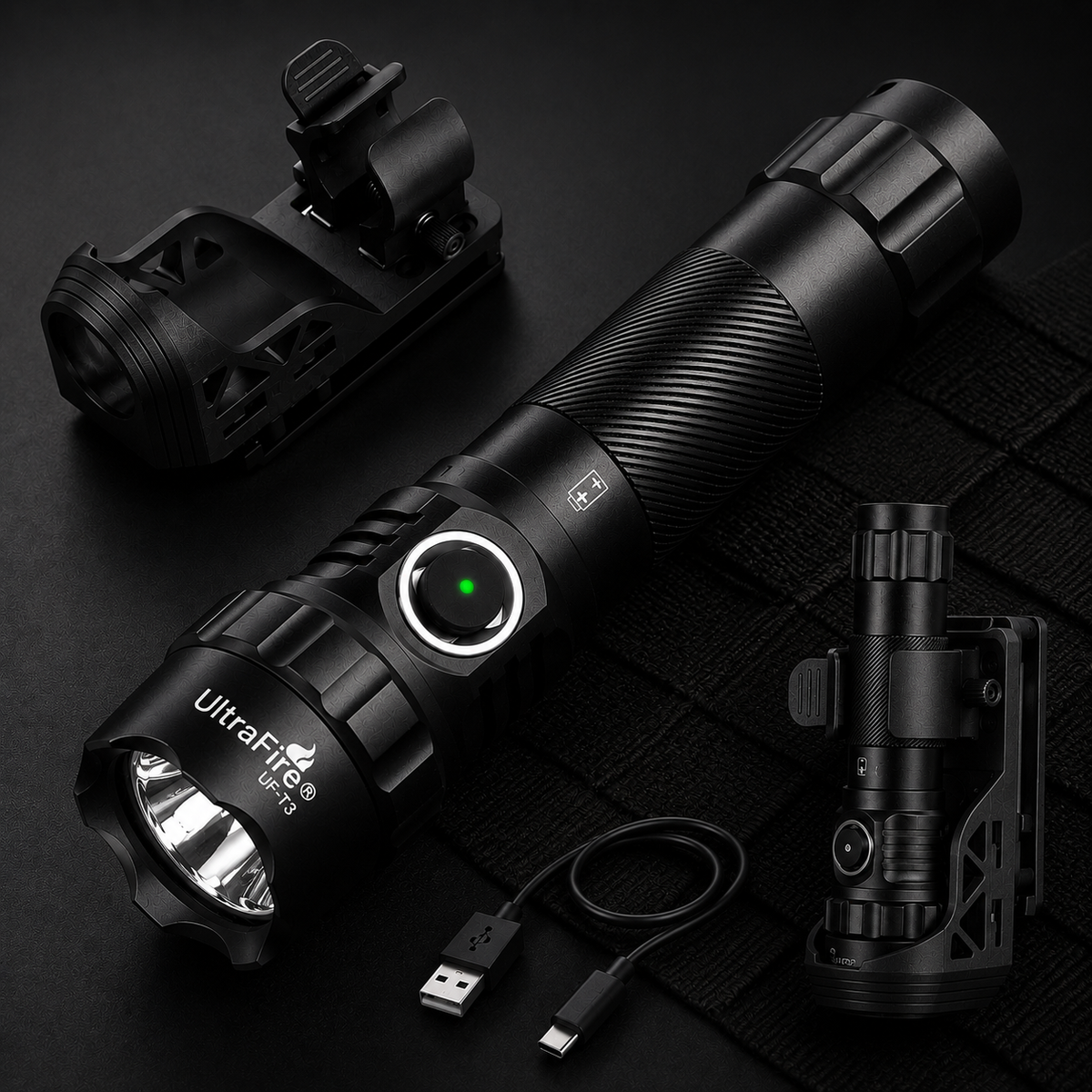 Linterna Táctica UltraFire UF3 Profesional