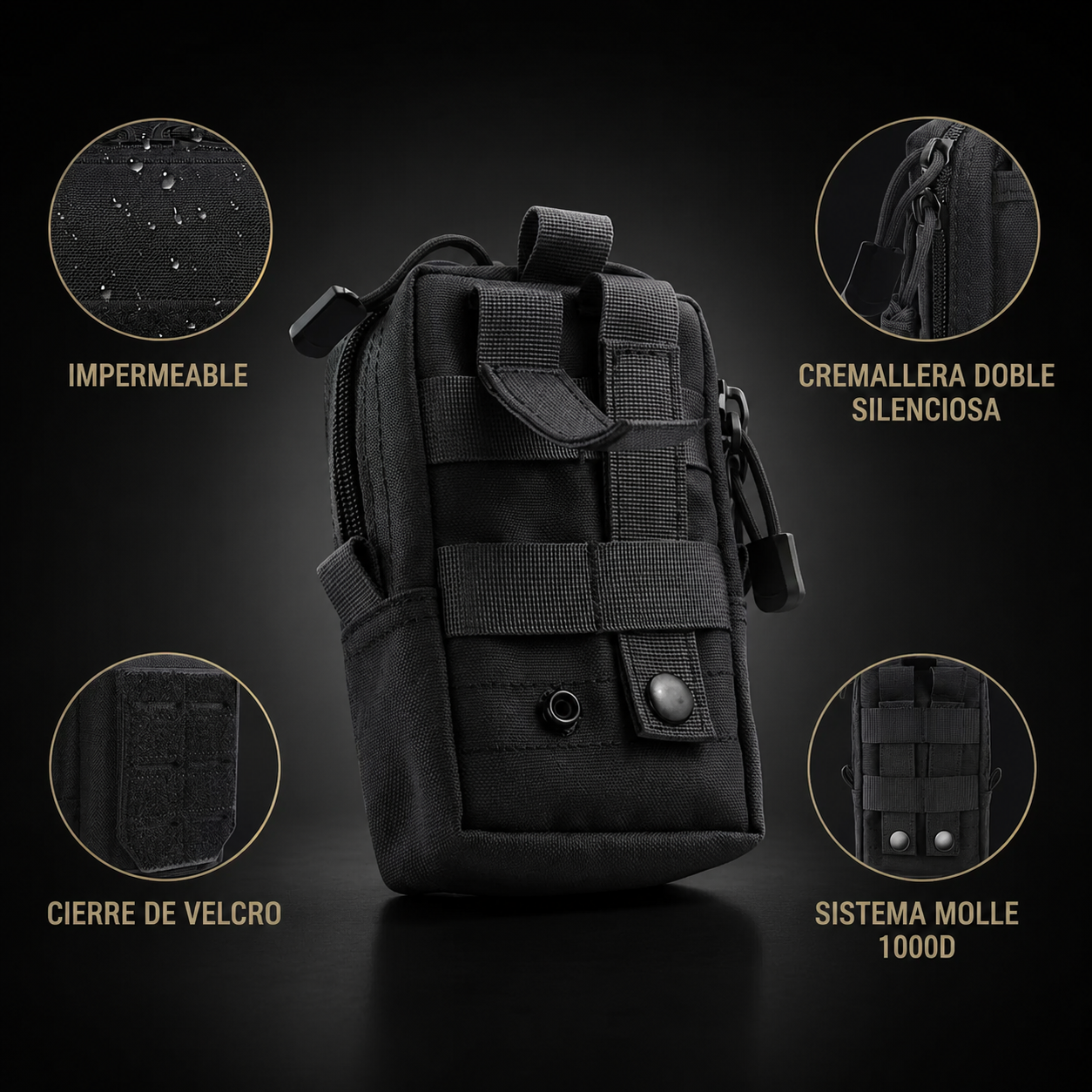 Bolsa MOLLE Táctica EDC para Cinturón y Mochila ⭐ (la mejor para SEO)