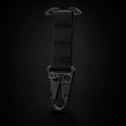 Mosquetón MOLLE para Cinturón Táctico | Soporte T-Mount EDC de Liberación Rápida para Guantes, Llaves y Accesorios