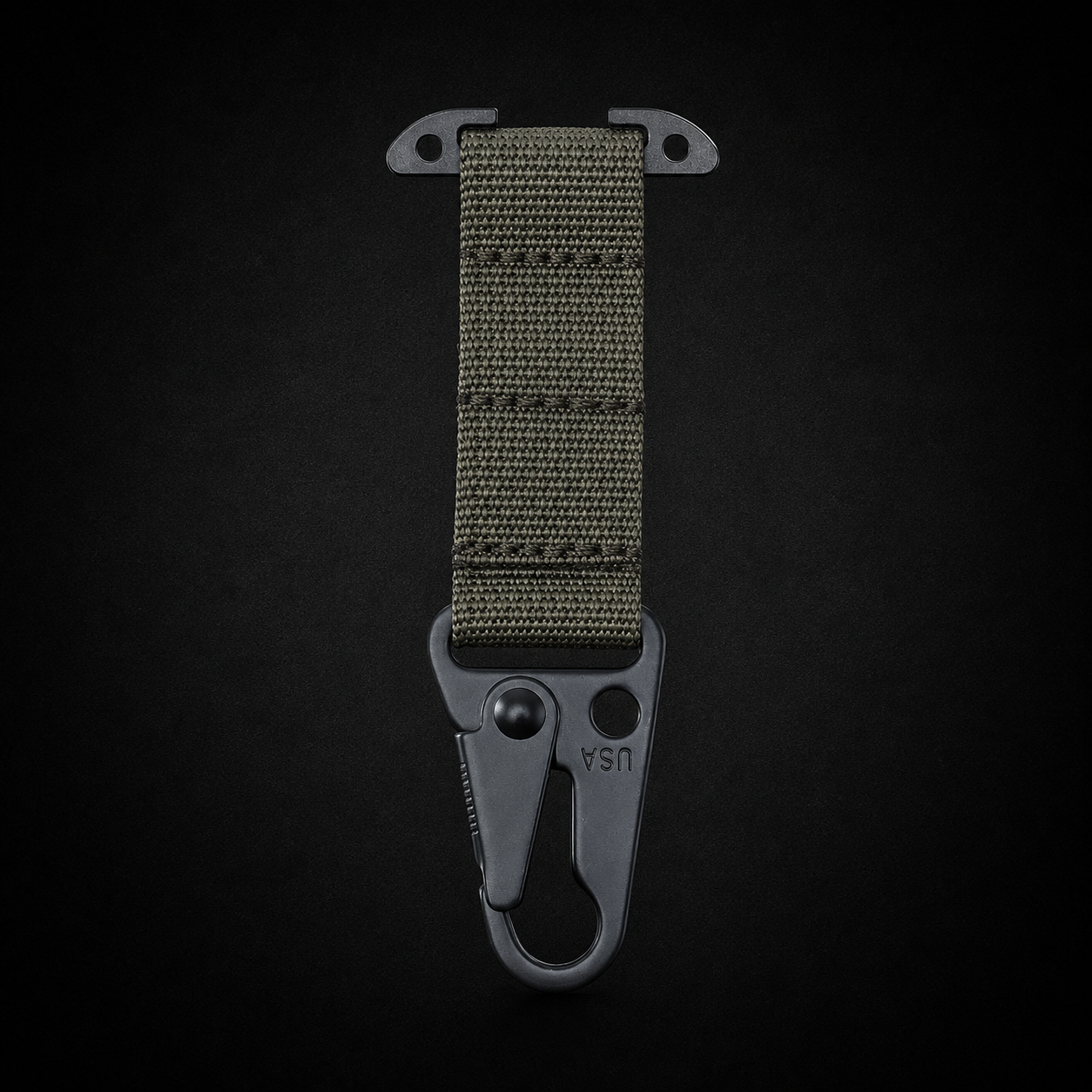 Mosquetón MOLLE para Cinturón Táctico | Soporte T-Mount EDC de Liberación Rápida para Guantes, Llaves y Accesorios