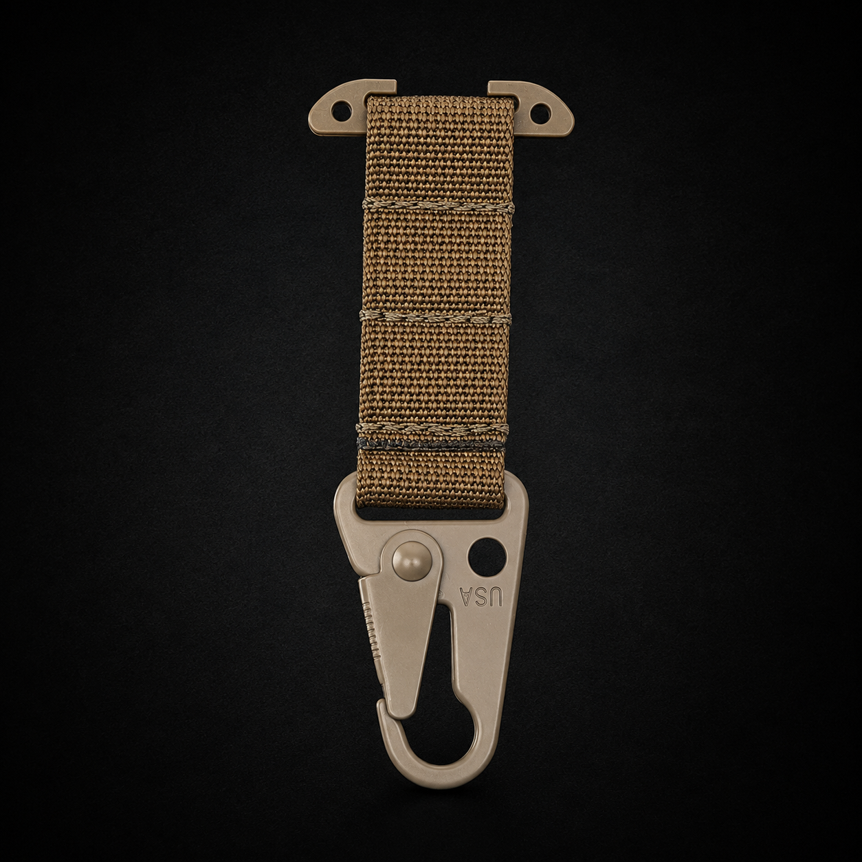 Mosquetón MOLLE para Cinturón Táctico | Soporte T-Mount EDC de Liberación Rápida para Guantes, Llaves y Accesorios
