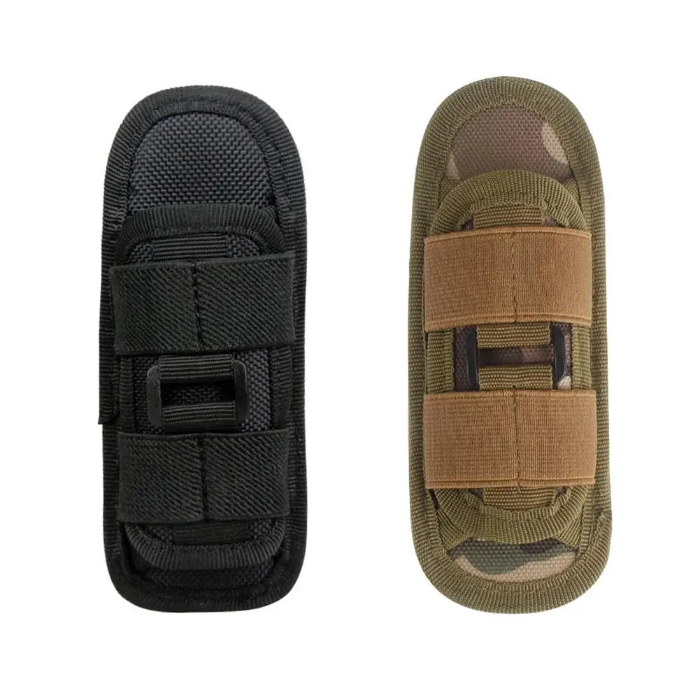 Tactical Flashlight Pouch Belt Torch Bag Durable Hunting Lighting Accessory Survival Kits 360 Degree Holster Rotary Torch Case