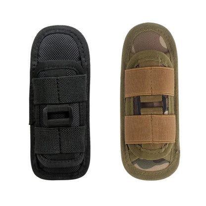 Tactical Flashlight Pouch Belt Torch Bag Durable Hunting Lighting Accessory Survival Kits 360 Degree Holster Rotary Torch Case