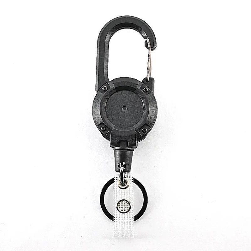 1Pcs Sporty Retractable Key Ring Anti-Theft Metal Easy-To-Pull Buckle Rope Elastic Keychain anti Lost Yoyo Ski Pass ID Card