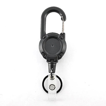 1Pcs Sporty Retractable Key Ring Anti-Theft Metal Easy-To-Pull Buckle Rope Elastic Keychain anti Lost Yoyo Ski Pass ID Card