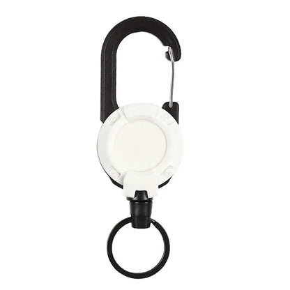 1Pcs Sporty Retractable Key Ring Anti-Theft Metal Easy-To-Pull Buckle Rope Elastic Keychain anti Lost Yoyo Ski Pass ID Card